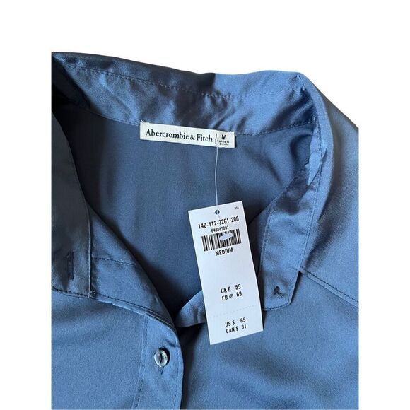 Abercrombie & Fitch Blue Dress Shirt - NWT - Picture 4 of 10